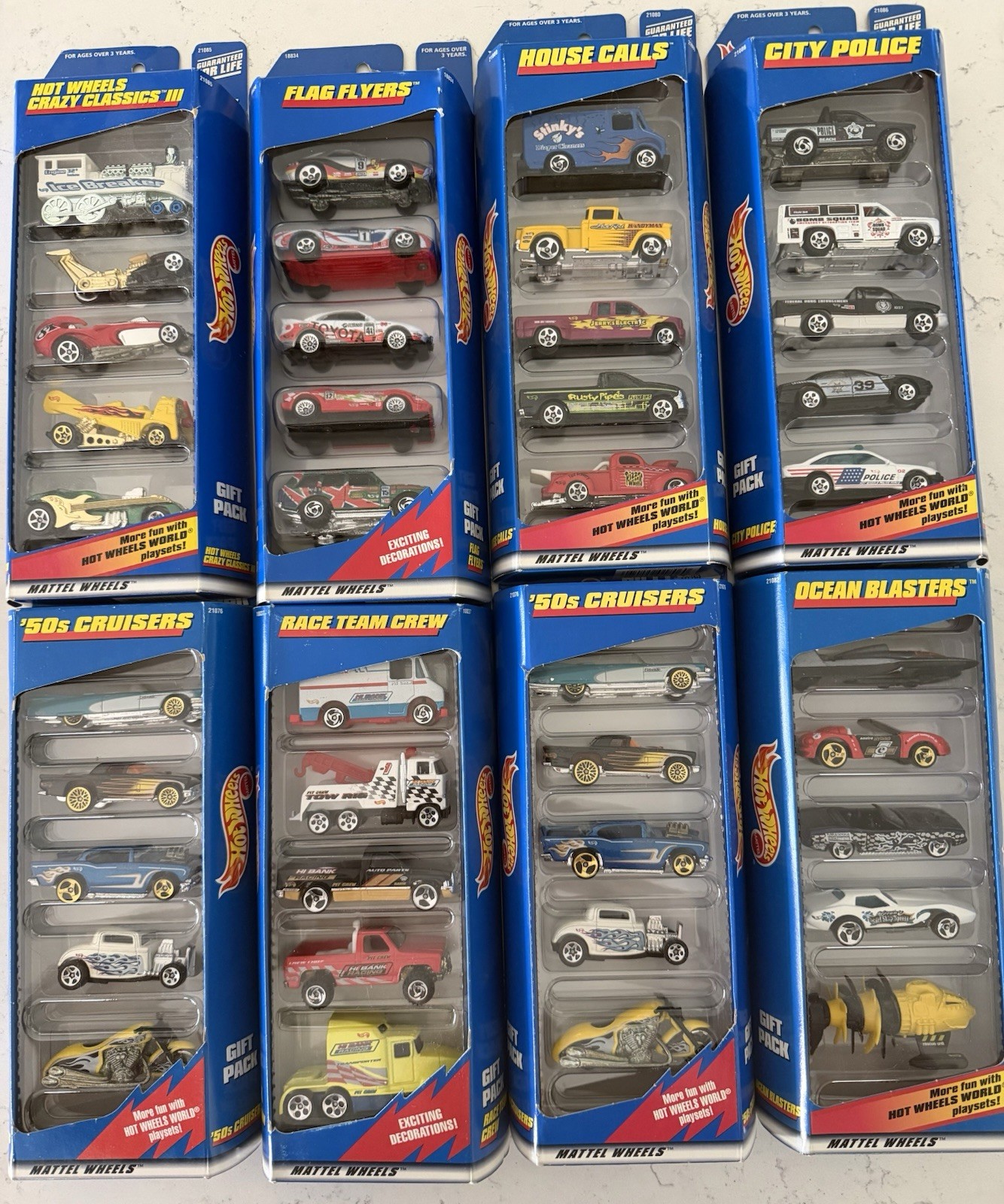 Variety of Hot Wheels 5 Packs