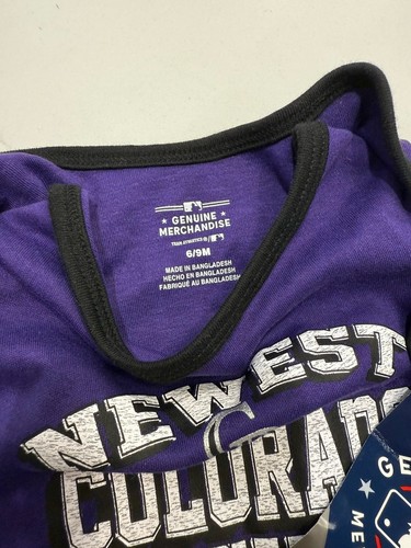 Colorado Rockies Block Letters 3pc Set Infant Baby Bodysuit 6/9 M Purple/bl/wh - Bild 9 von 13