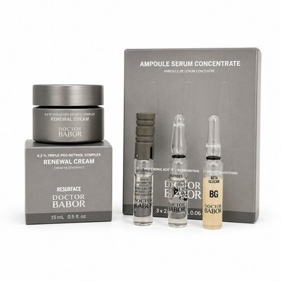 Doctor Babor Renewal Cream (Retinol Complex) Resurface 15ml + Ampoule Serum Set