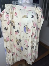 Sag Harbor Woman 1X Floral Midi Skirt 100 Rayon Elastic Waist Pull On Romantic