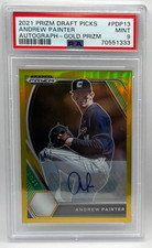 2021 Panini Prizm Draft Picks ANDREW PAINTER Gold Prizm Auto /10 PSA 9