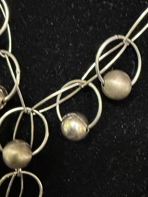 925 Italien Y Tropfen Sterling Silber Kette AJ Punze offene Glieder Perlen 16,6 g