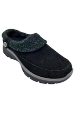 Skechers Easy Going Water-Repellent Suede Clogs Black