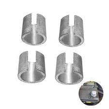 2 Pairs Universal Battery Post Terminal Shims, Car Battery Silver