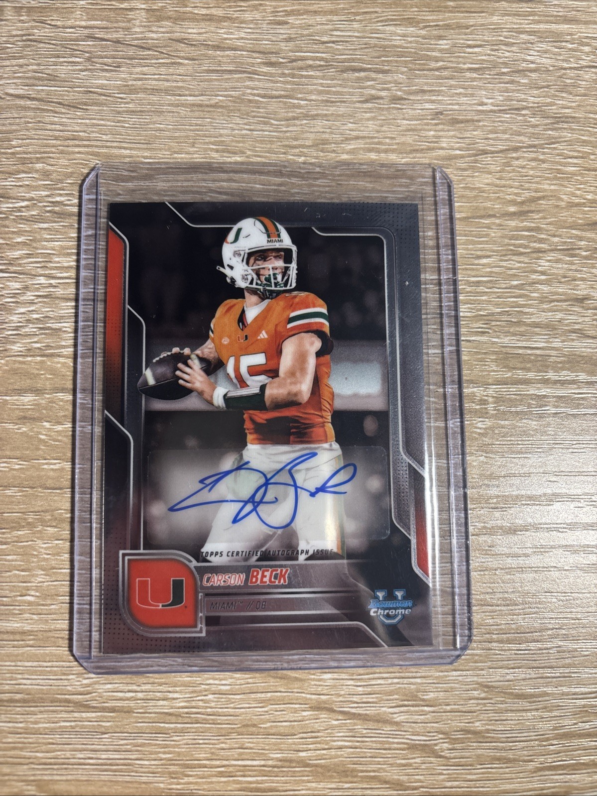 2025 Bowman U Chrome Carson Beck Base Auto #BCA-CBE