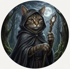 Hayleybug 1/2 oz Arcane Whisker Cat silver round w/ COA POP 15