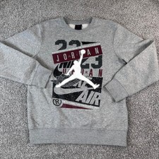 Jordan Sweatshirt Kids Large 12-13 Jumpman Pullover Fleece Crewneck Athleisure