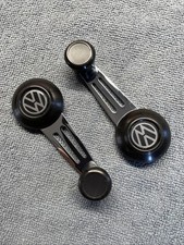 Volkswagen Bug Bus Rabbit Window Crank Door Handles Vw Pair Slotted Chromed