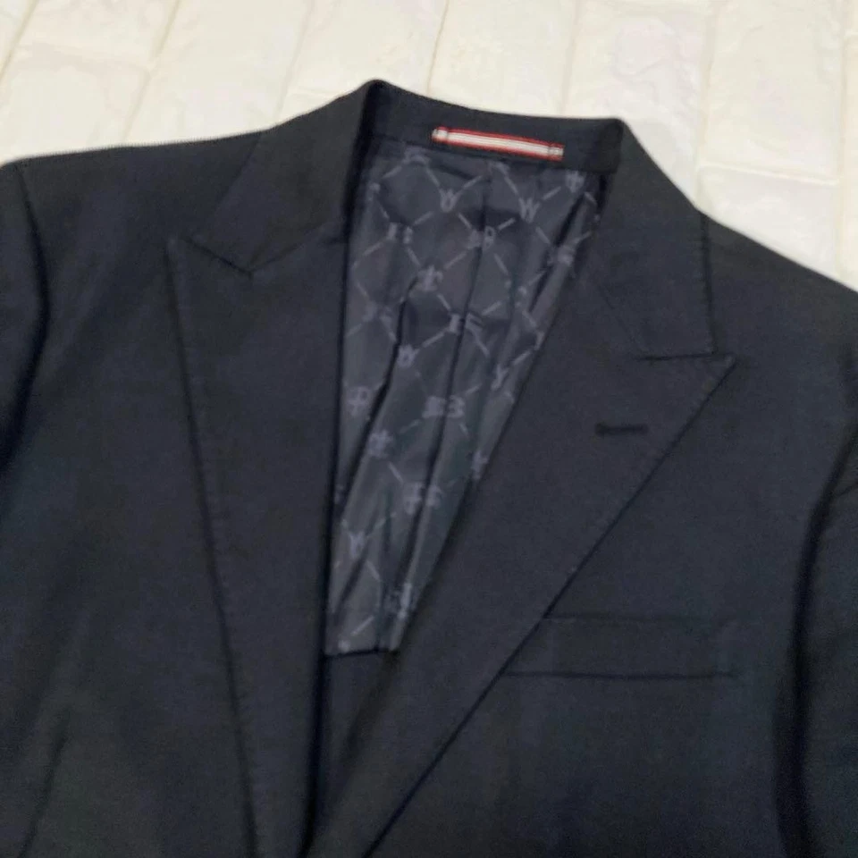 Burberry Black Label Linen Blazer Men’s Black Size S Silver Button #EK BCA - Image 3 of 4