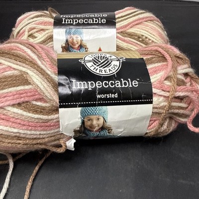 red heart impeccable loops threads neopolitian lot of 2 skeins of yarn