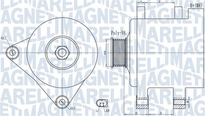 MAGNETI MARELLI 063732056010 Generator für AUDI,SEAT,SKODA,VW
