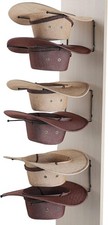 6-Pack Cowboy Hat Rack Holder DIY Wall Display Hangers Black Metal Set