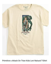Primitive X attack on Titan Levi t shirt small natural
