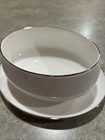 Noritake Montblanc Ivory China Gravy Boat 7527 Japan Attached Plate VINTAGE — photo 4