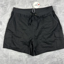 Anrabess Size XL NWT Black Cargo Shorts High Waist Casual Summer Cotton