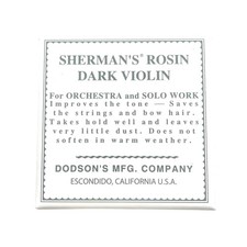 Sherman's Bow Rosin Violin Dark