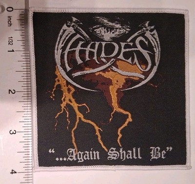 Hades Again Shall Be White Border Woven Patch