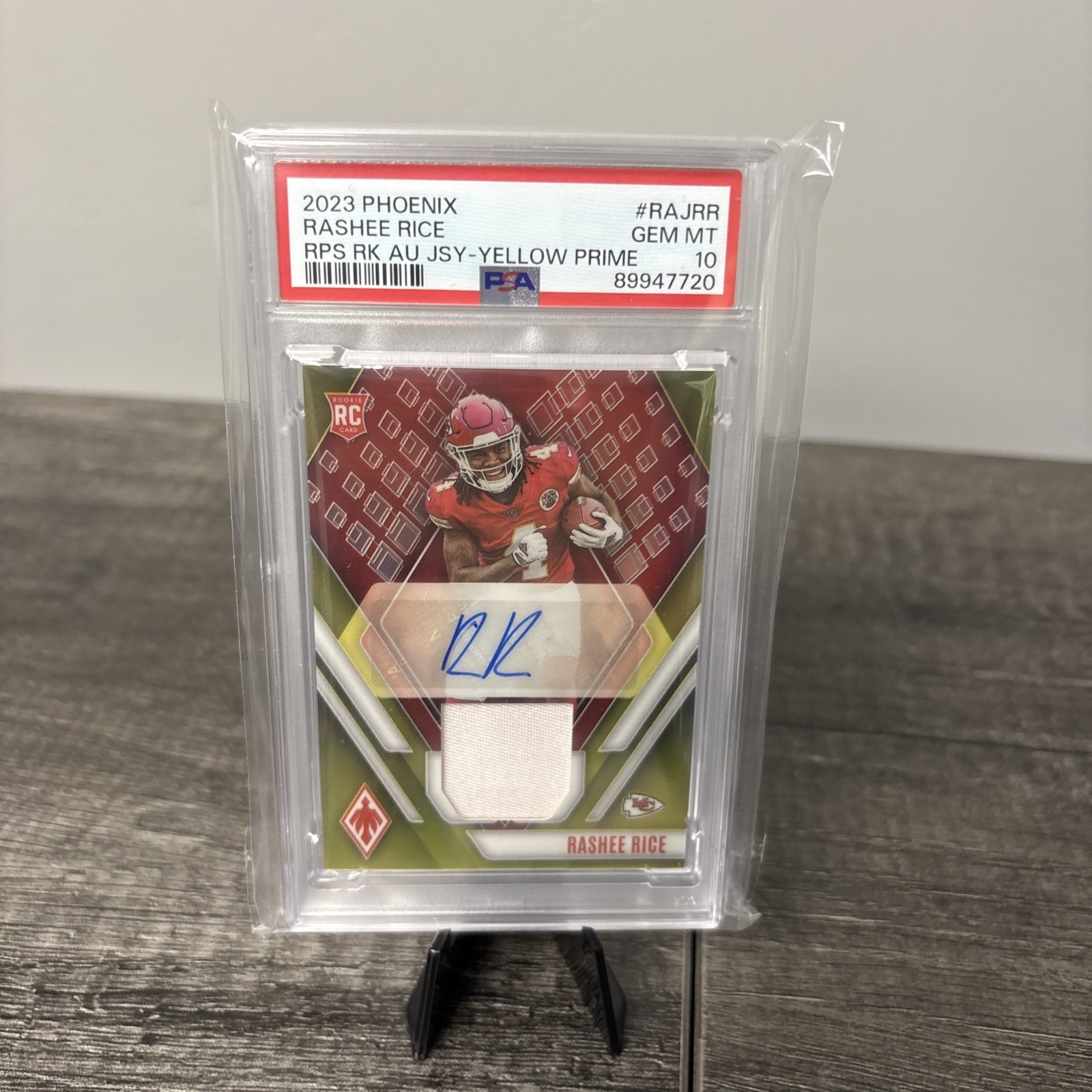 Rashee Rice Panini Phoenix Rps Rookie Auto Jersey #RAJRR Yellow Prime