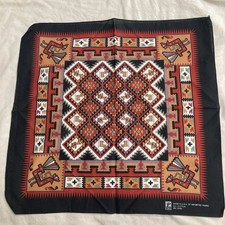 PARIS Bandana Handkerchief Southwestern Native American USA Made Vintage 21โ
