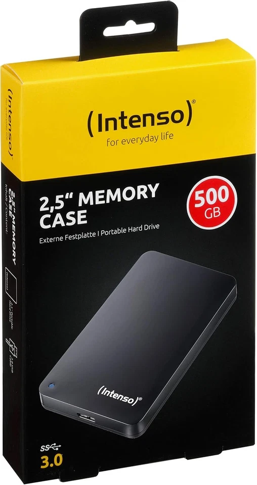 Intenso 6021530 500GB Memory Case USB 3.0 5400rpm 2.5 Inch External Hard Drive - - Image 3 of 4