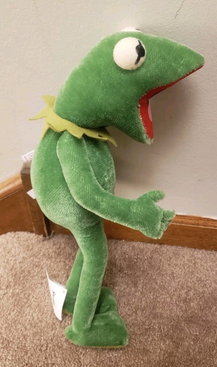 2009 Steiff Kermit The Frog Muppets Mohair Green 33cm Rare | eBay