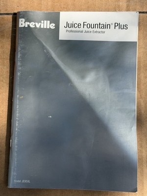 Manual Instruction Book The Juice Fountain Plus Breville JE98XL