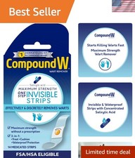 Maximum Strength Invisible Wart Remover Strips - 14 Count, Waterproof Discreet