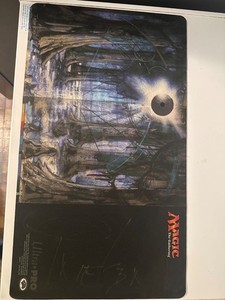 Signed guru swamp playmat. Signed by Terese Nielsen