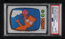1990 Topps The Simpsons Bart Simpson Zee brave undair sea exploraire PSA 8 sq1