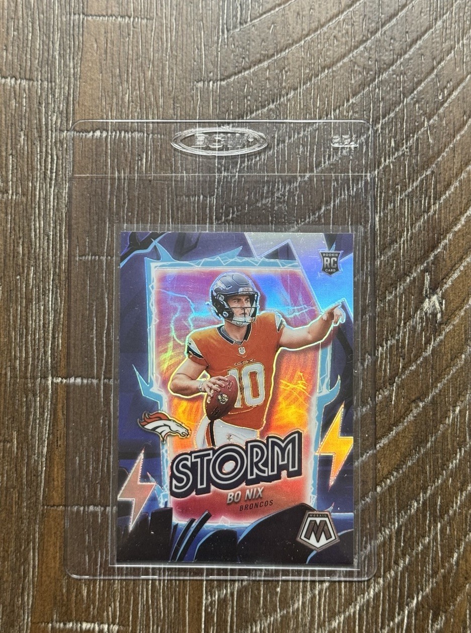 BO NIX 2024 Panini Mosaic BY STORM Silver Prizm Rookie RC #13 DENVER BRONCOS