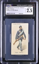 1900 BAT Soldiers of the World United States Negro Infantry Tobacco Card