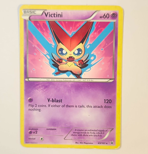 The Pokémon Company Pokémon TCG Victini 43/101 Noble Victories Rare Regular 60HP