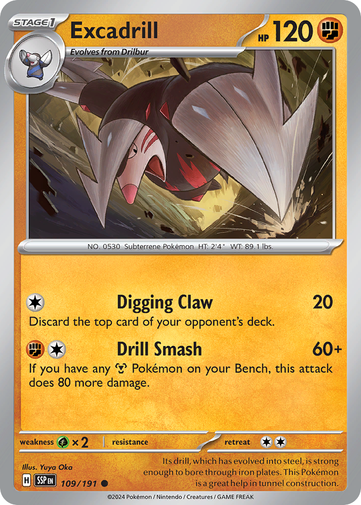 Excadrill 109/191 Common | Surging Sparks | Pokemon Card | eBay