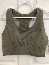 Marika Women’s Army Green Sports Bra Low Impact Seamless Design XL NWT