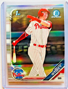 2019 BOWMAN DRAFT CHROME 1ST BOWMAN BDC-79 REFRACTOR SP BRYSON STOTT PHILLIES