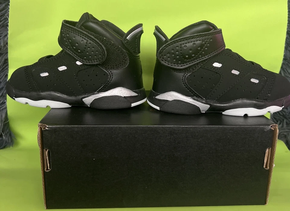 Nike Jordan Talla 6C 6 17 23(td) DM1158 001 Negro/Plata Metálico Foto 4 de 4