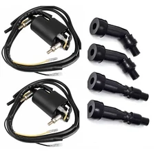 2x Ignition Coils + Caps Dual Output 4 ohm Kawasaki KZ650  KZ1000 Z1