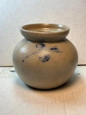 VINTAGE JUGTOWN  WARE POT WITH COBALT DESIGN GREAT SHAPE
