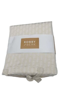 Bobby Berk 100% Cotton 400TC Sheet Set Beige Leaf
