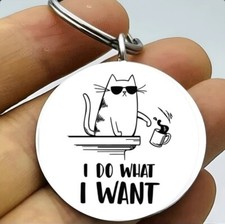 Funny Kitty Cat Cute Keychain