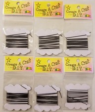 Lot of 6 Black Vinyl 1mm Elastic Cord String Jewelry Create A Craft DIY 1.8 Yd