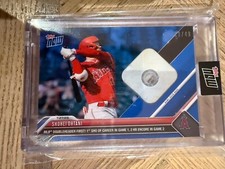 Shohei Ohtani 2023 MLB TOPPS NOW #625C BLUE Game-used Base Relic #/49 - LAD MVP