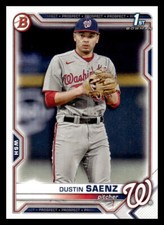 2021 Bowman Draft Dustin Saenz  1st Bowman BD-14 Washington Nationals
