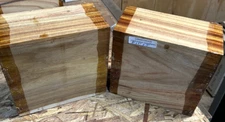 TWO EXOTIC KILN DRIED CANARYWOOD BOWL BLANK S4S TURNING WOOD LUMBER 6" X 6" X 3"