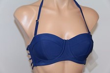 New Jessica Simpson Swimsuit Bikini Bra Top Sz M Bandeau Strap Marine