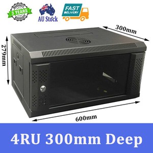 Premium 4u 4ru 300mm Deep 19 19inch Wall Mount Server Network Data Rack Cabinet Ebay