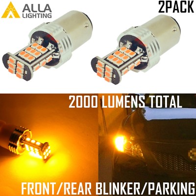 Alla Lighting 30-LED 1157 Turn Signal/Parking Light Bulb Yellow Blinker Lamp,2pc
