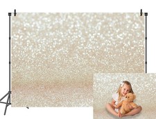 Ivory White Bokeh Spots Backdrop Not Glitter Ivory Gold Baby Shower Background
