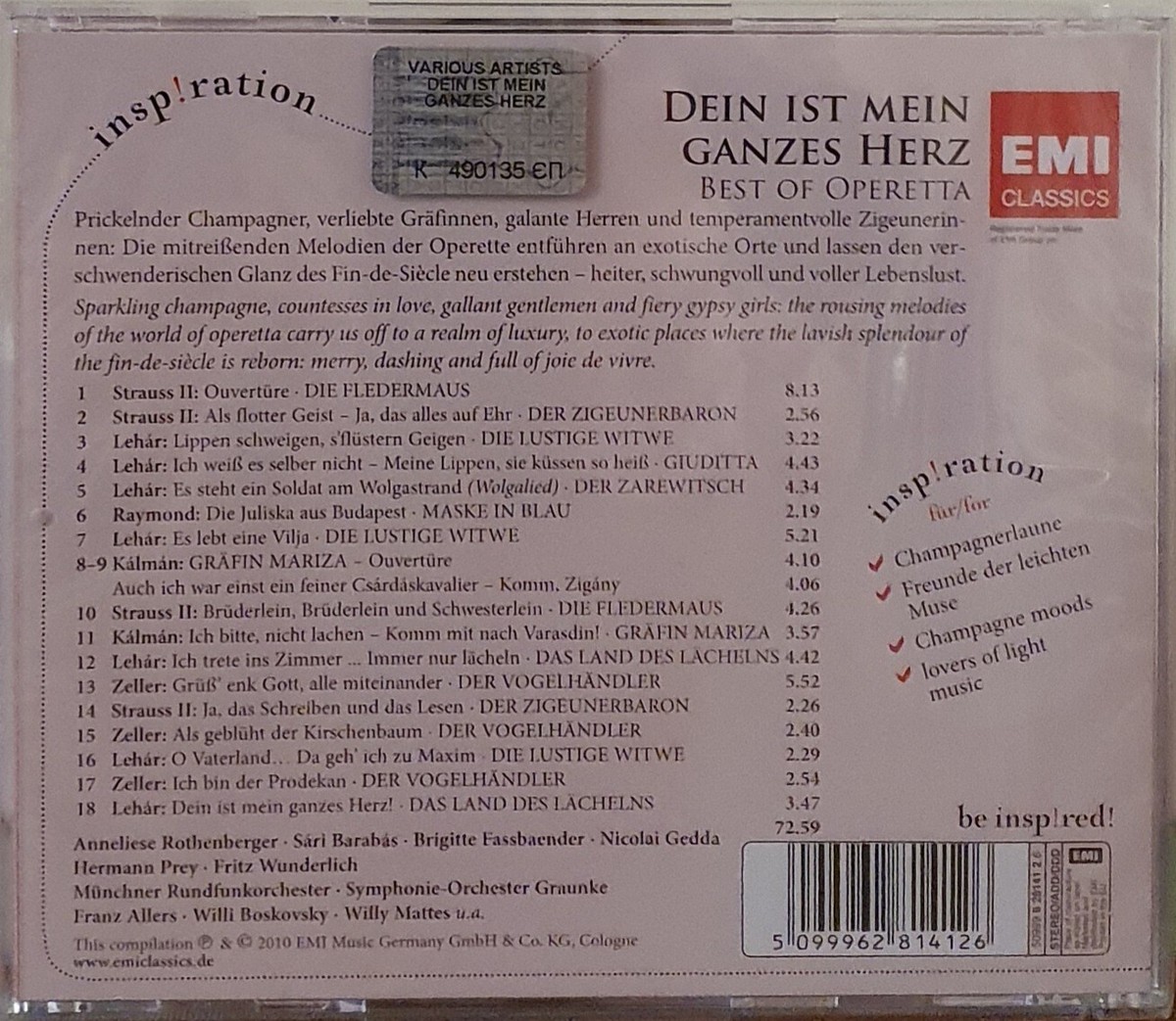 BEST OF OPERETTA - VARIOUS ARTISTS CD, EMI, NEW, SEALED | eBay