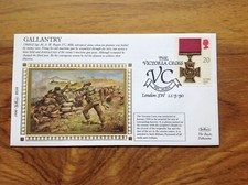 G.B. 1990 Gallantry The Victoria Cross Benham Silk  First Day Cover .Free UK P&P